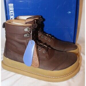 Birkenstock Loen Lace Up Leather Boots Mocha Women’s EU 38 US 7-7.5 NARROW NIB